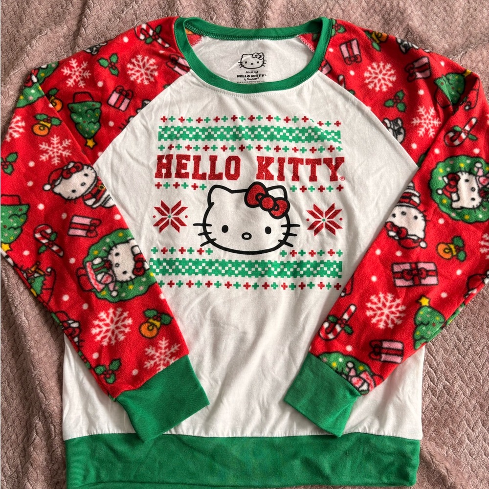 Hello Kitty Festive Red and Green Sweatshirt